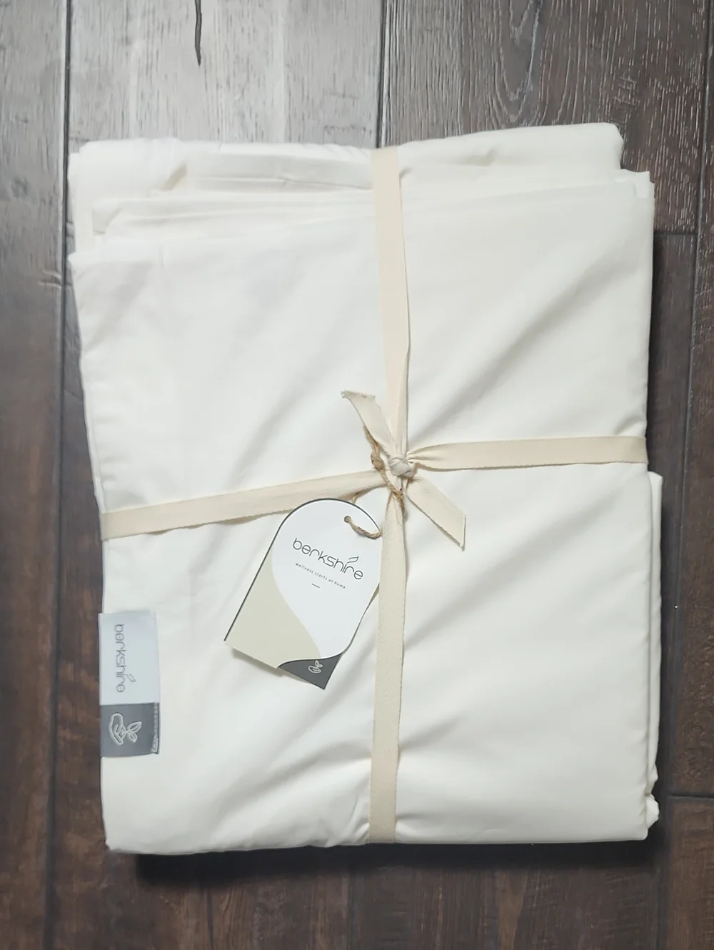 NEW! Berkshire 100% Organic Cotton Duvet Set KING - Off White